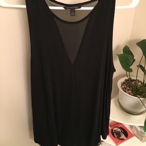 EUC Banana Republic sheer inset sleeveless blouse
